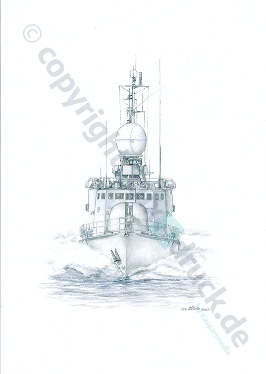 Schnellboot 143 A (Nulllage) – Kunstdruck von Gero Klemke