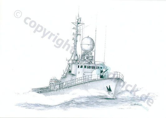 Schnellboot 143 A (Steuerbord) – Kunstdruck von Gero Klemke