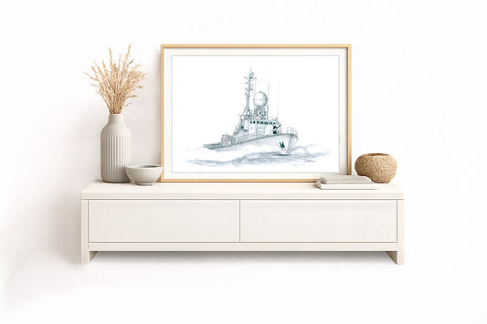 Schnellboot 143 A (Steuerbord) – Kunstdruck von Gero Klemke