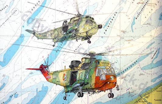 Sea King MK41 & MK48 (Quer) – Kunstdruck von Gero Klemke