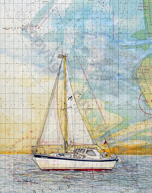 Segler Heversteert – Kunstdruck von Gero Klemke