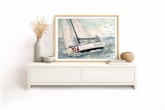 Segler Warnemünde – Kunstdruck von Gero Klemke
