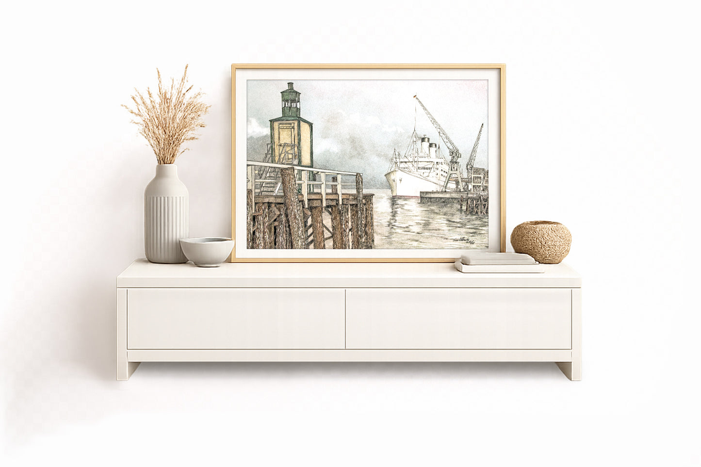 Steubenhöft Cuxhaven mit Schiff