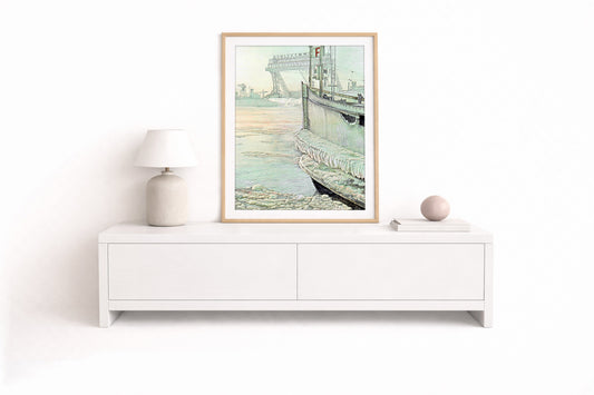 Stülcken-Werft Hamburg – Kunstdruck von Gero Klemke