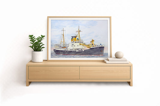 Tonnenleger Kapitän Meyer – Kunstdruck von Gero Klemke