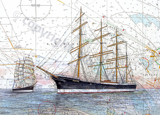 Viermastbark Peking – Kunstdruck von Gero Klemke