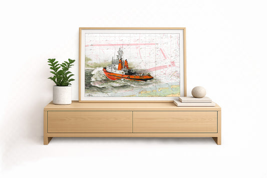 Schlepper WAL – Kunstdruck von Gero Klemke