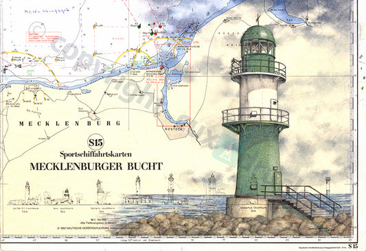 Leuchtturm Warnemünde Steuerbord – Kunstdruck von Gero Klemke