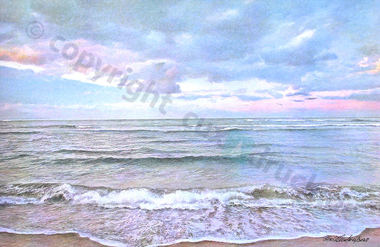 Wellen am Strand – Kunstdruck von Gero Klemke
