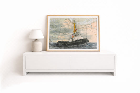 Schlepper Wulf 5 – Kunstdruck von Gero Klemke