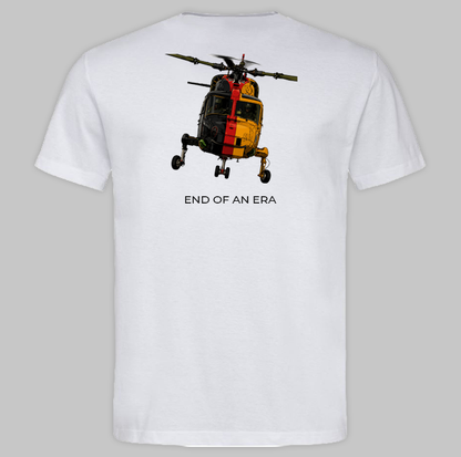 Sea Lynx End of an Era T Shirt mit großem Rückenmotiv des Marinehubschraubers in Sonderlackierung